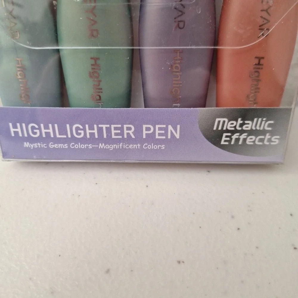 NEW DISCONTINUED Zeyar Highlighter Pens METALLIC Effects Mystic Gems RETIRED